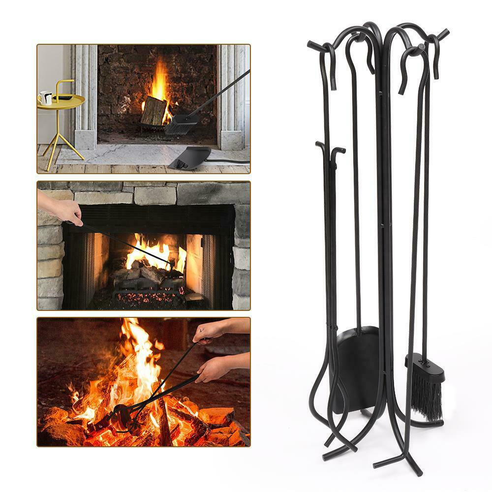 5 In 1 Stove Tool Set Fireplace Trim Toolse Outdoor Fire Pit Tools Style C