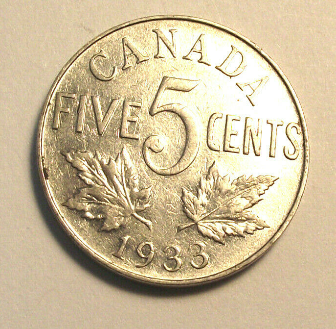 1933 Canada Five Cents (lot 326) ** Bid To Win It! ** See Photos!