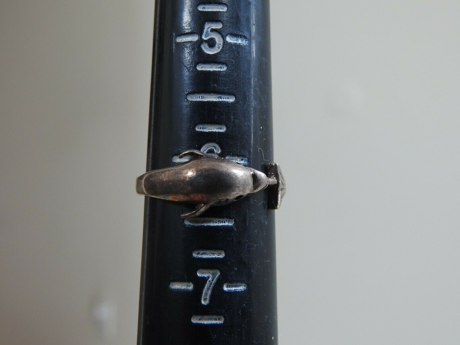 Vintage Sterling Silver Porpoise Ring 925 Size 6.25