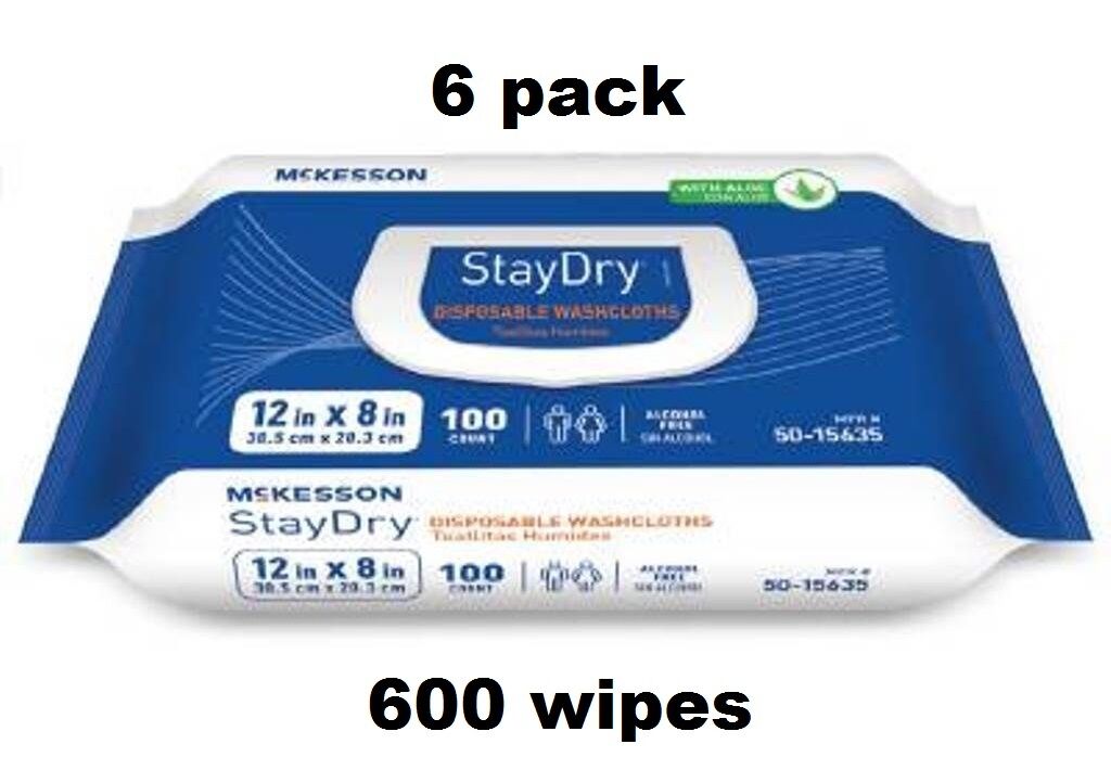 Adult Wipes Or Washcloth - Mckesson Disposable Wipes - 6 Pck = 600 Wipes