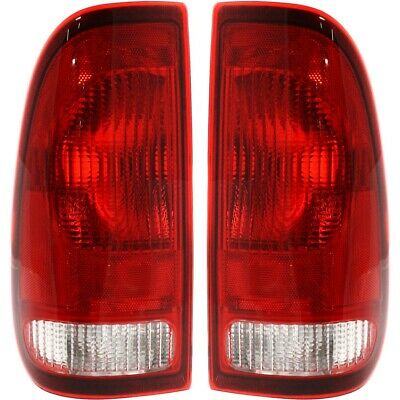 Tail Light Set For 1997-2003 Ford F-150 F-250 F-350 Super Duty Clear & Red Lens