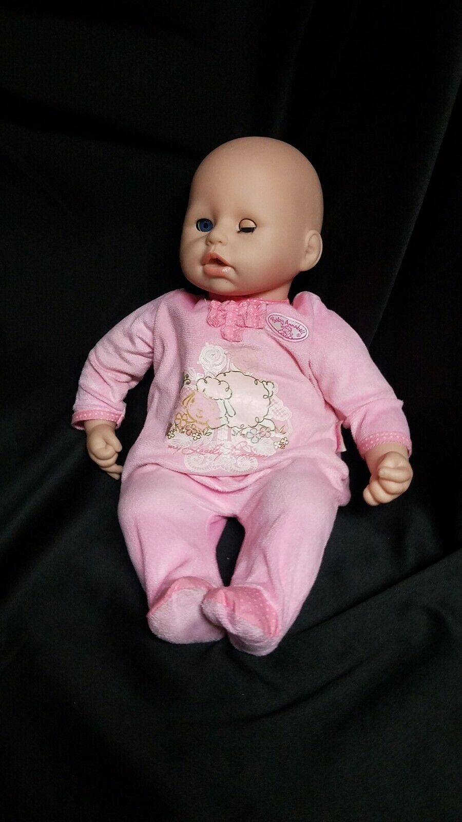 Zapf Creations 2012 Baby Doll Interactive Annabell Sound Works 16" In Pink Pjs