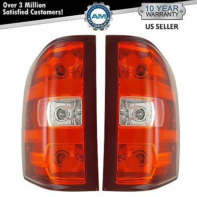 Tail Lights Taillamps Pair Set For 07-14 Chevy Silverado 1500 2500 Gmc Sierra