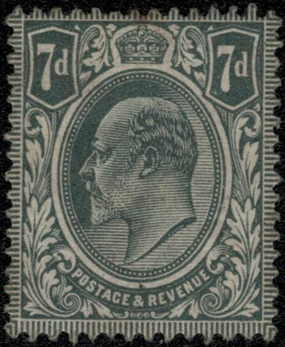 Zayix 1910 Great Britain 145 Mh 7p Gray - Edward Vii - Cv $42.50 031922-s27
