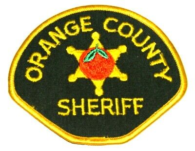 Orange County California Ca Sheriff Police Patch Gold Star Orange Fruit ~