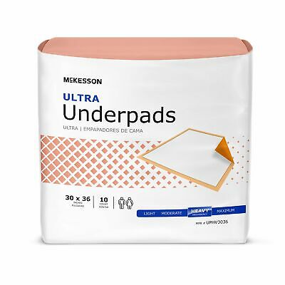 100 Mckesson Ultra Heavy Absorbency Adult Bed Pad Disposable Underpads 30x36"