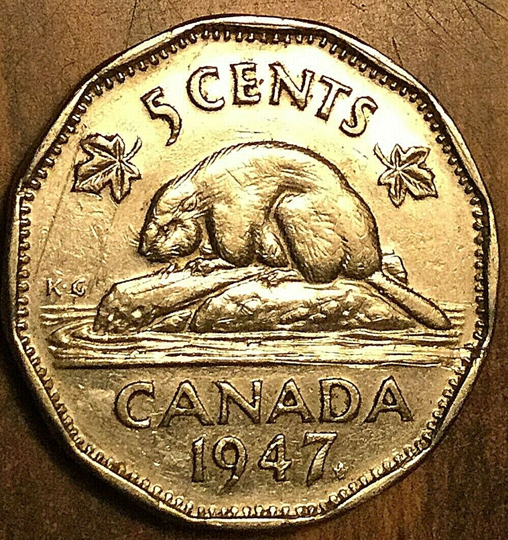 1947 Canada Nickel 5 Cents