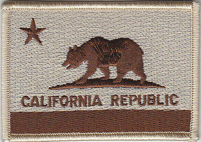 California Ca State Flag Patch Desert Tan/brown (police/fire/ems/national Guard)