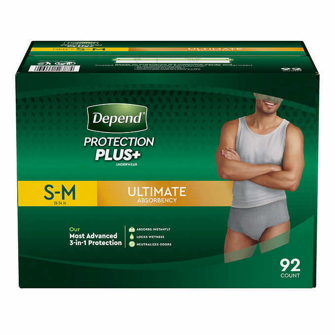 Depend Fit-flex Underwear For Men Size: Sm/med - 92ct - Free Shipping!