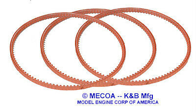 Prather K&b 19" Rc Marine Engine Starter Belts - Qty Of 3 - Mecoa Pra-8131