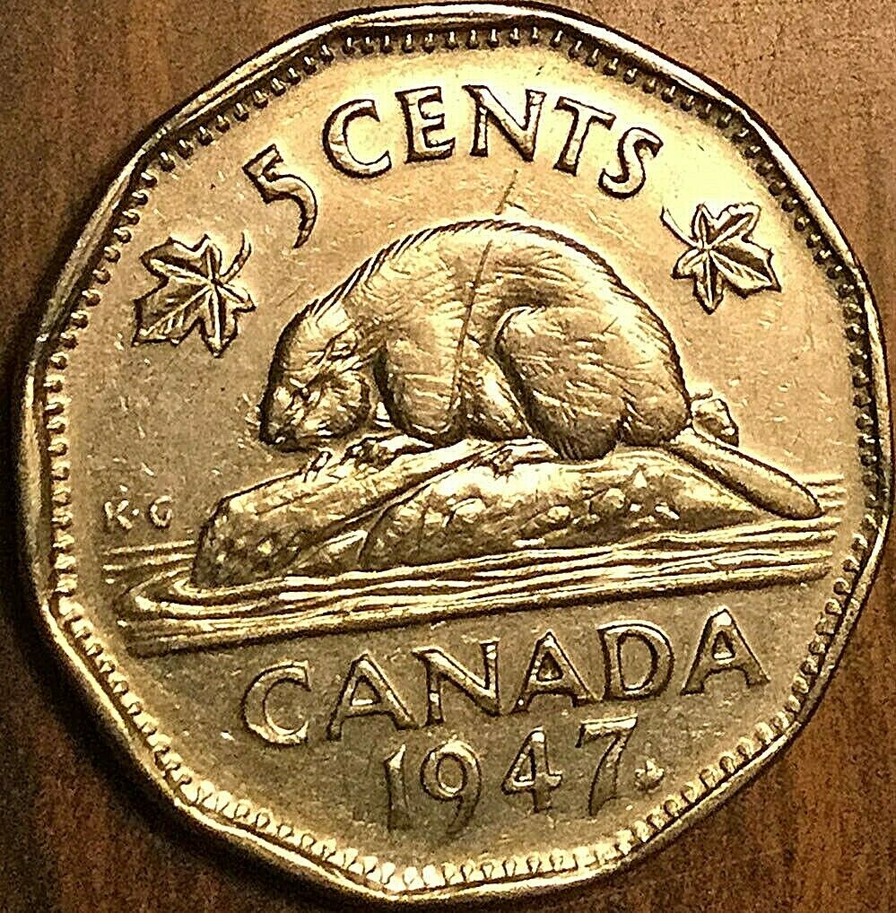 1947 Canada Nickel 5 Cents