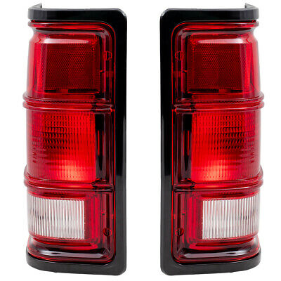 Pair Tail Lights For Dodge Ramcharger Dakota Ram Truck Tail Lamps & Black Bezels