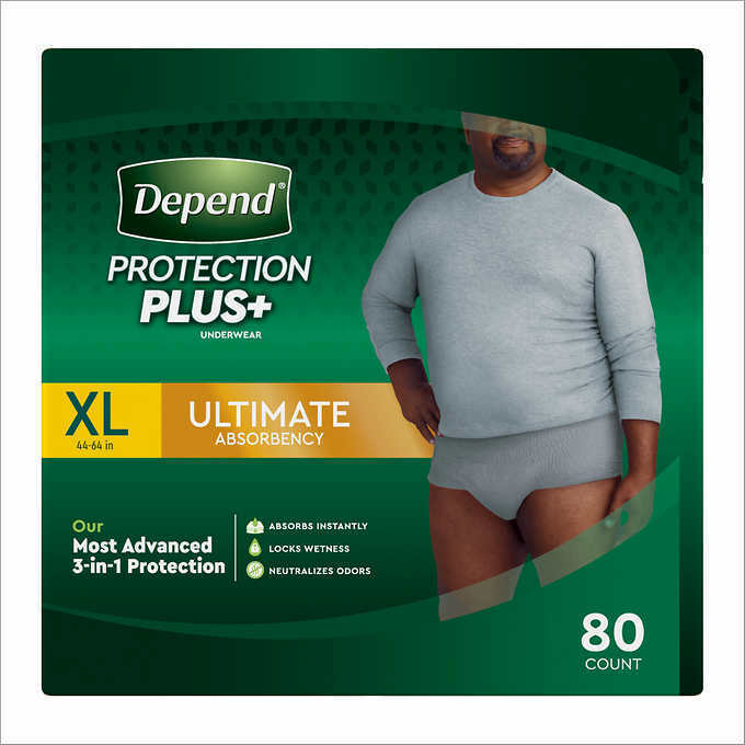 Depend Fit-flex Underwear For Men Size: Xlarge - 80ct - Free Shipping!