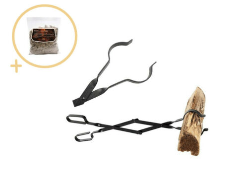 Campfire Tongs 26" Log Grabber Outdoor Fireplace Fire Tools Fire Pit Heavy Duty
