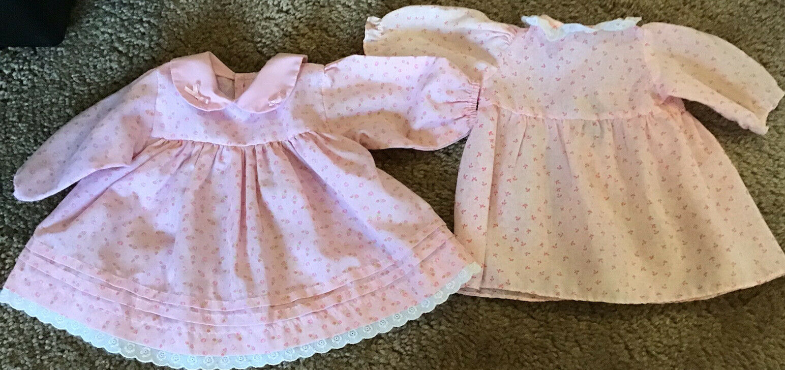 Zapf Creations 18"-19" Girl Doll Clothes Lot Of 2 Pink Dresses