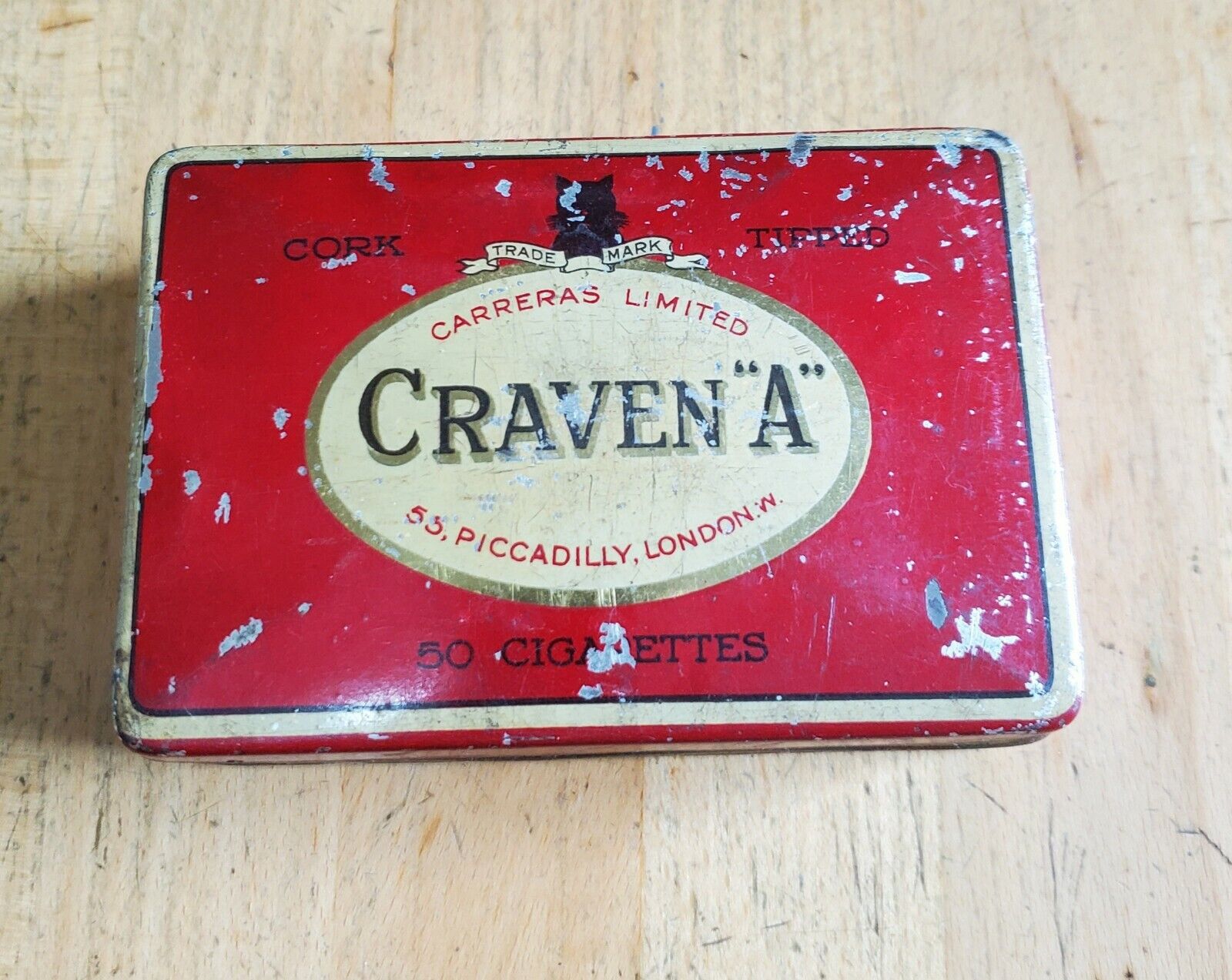 Vintage Craven "a" Cigarette Tin Case