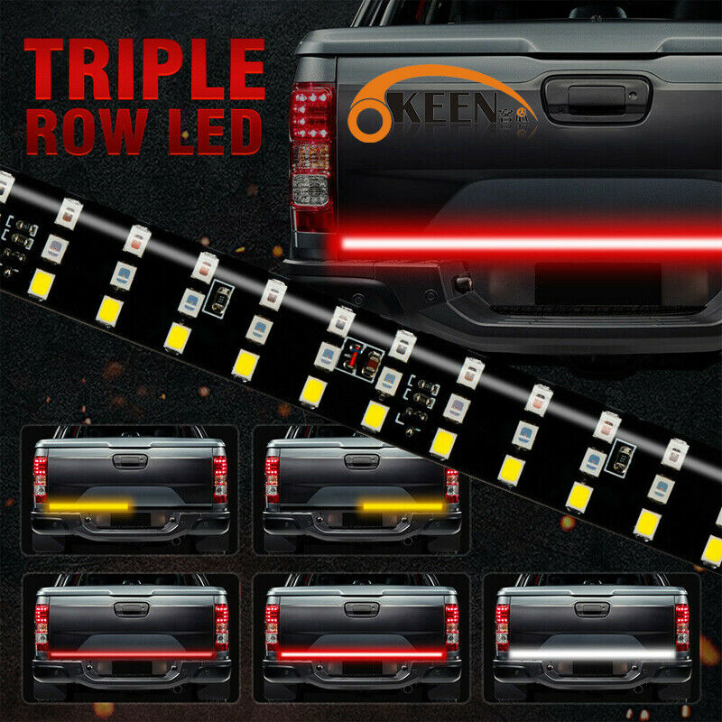 60" 3 Row 432 Led Strip Tailgate Light Bar Truck Reverse Brake Signal Tail Lamp