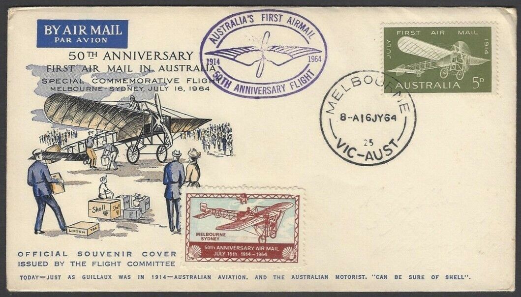 Australia 1961 First Flight Cover Ffc With Label