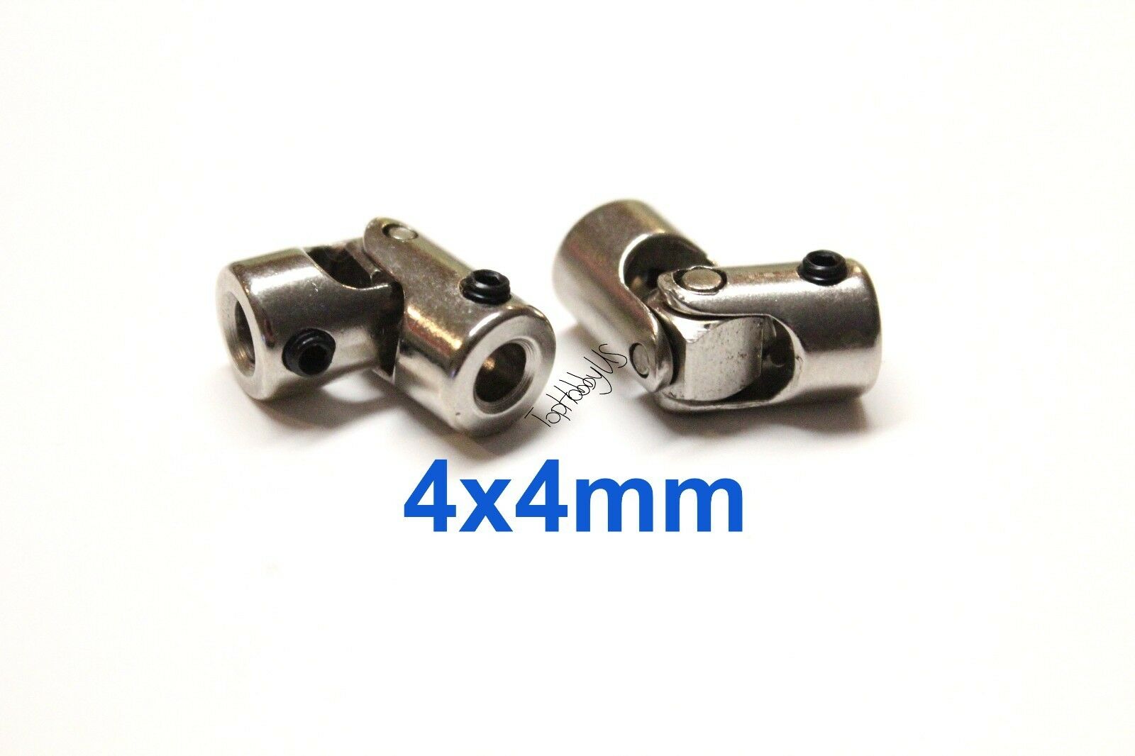 2pcs 4x4mm Rc Boat U-joint With Set Screws High Quality (us Good Seller/ship)