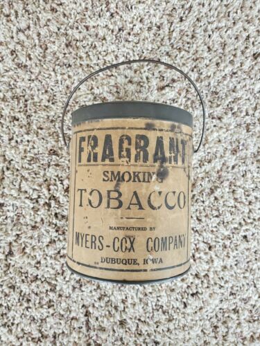 Fragrant Smoking Tobacco Myers-cox Company Dubuque, Iowa Tobacco Tin