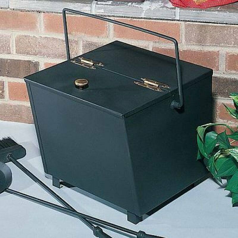 Hitzer Heavy-duty Steel Fireplace Ash Bucket Usa Made Black